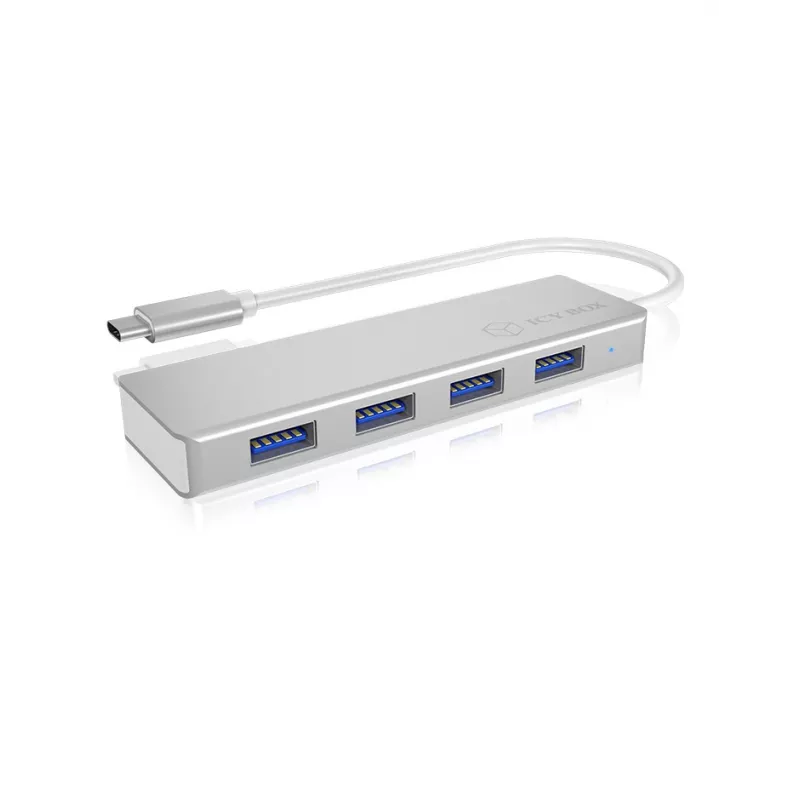 ICY BOX IB-HUB1425-C3 USB 3.2 Gen 1 (3.1 Gen 1) Type-C 5000 Mbit/s prateado