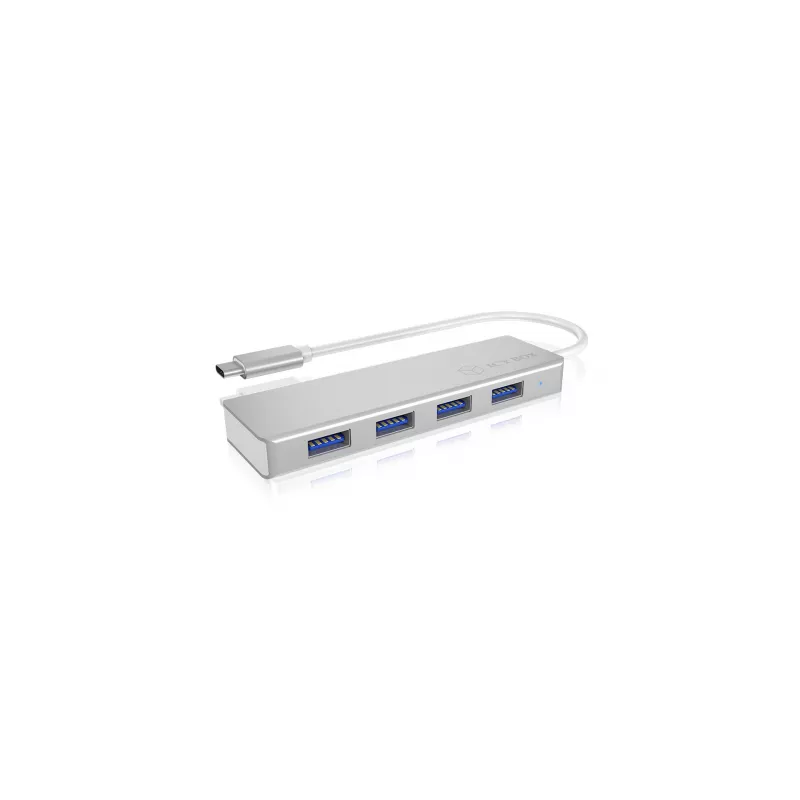ICY BOX IB-HUB1425-C3 USB 3.2 Gen 1 (3.1 Gen 1) Type-C 5000 Mbit/s prateado
