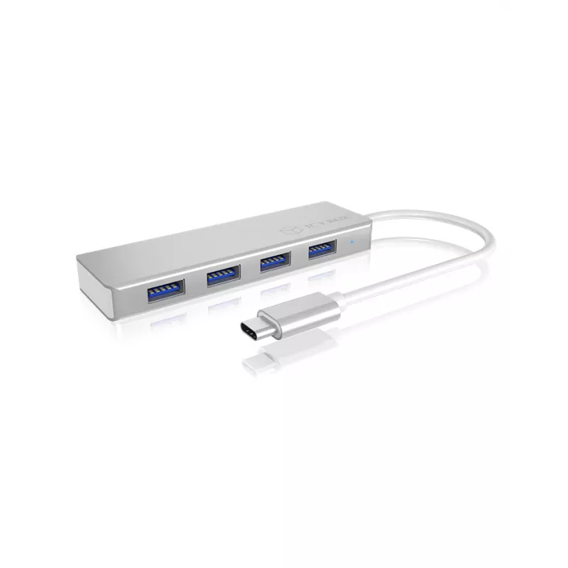 ICY BOX IB-HUB1425-C3 USB 3.2 Gen 1 (3.1 Gen 1) Type-C 5000 Mbit/s prateado