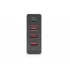 DIGITUS carregador USB de 4 portas, 72 W 1x USB-C (PD) 5,9,15,20 V/3 A, 3x USB-A 5 V/2,4 A, preto