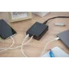 DIGITUS carregador USB de 4 portas, 72 W 1x USB-C (PD) 5,9,15,20 V/3 A, 3x USB-A 5 V/2,4 A, preto