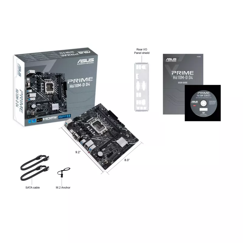 Placa-mãe ASUS PRIME H610M-D D4 Intel H610 LGA 1700 micro ATX