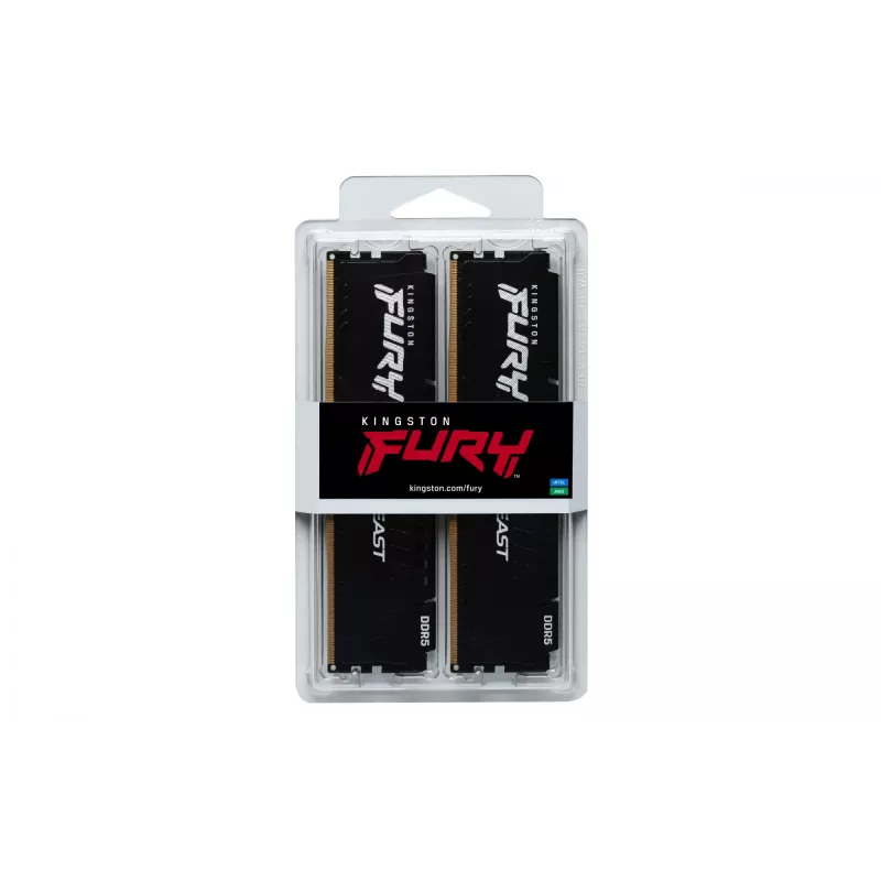 Kingston Technology FURY Beast 32GB 5200MT/s DDR5 CL40 DIMM (Kit de 2) preto