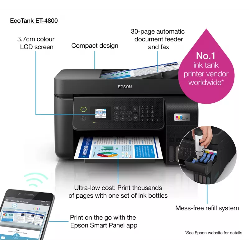 Epson EcoTank ET-4800 jato de tinta A4 5760 x 1440 DPI 33 ppm WLAN