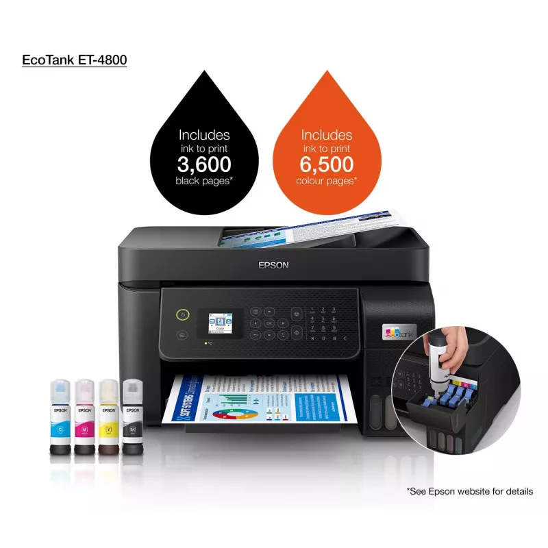 Epson EcoTank ET-4800 jato de tinta A4 5760 x 1440 DPI 33 ppm WLAN