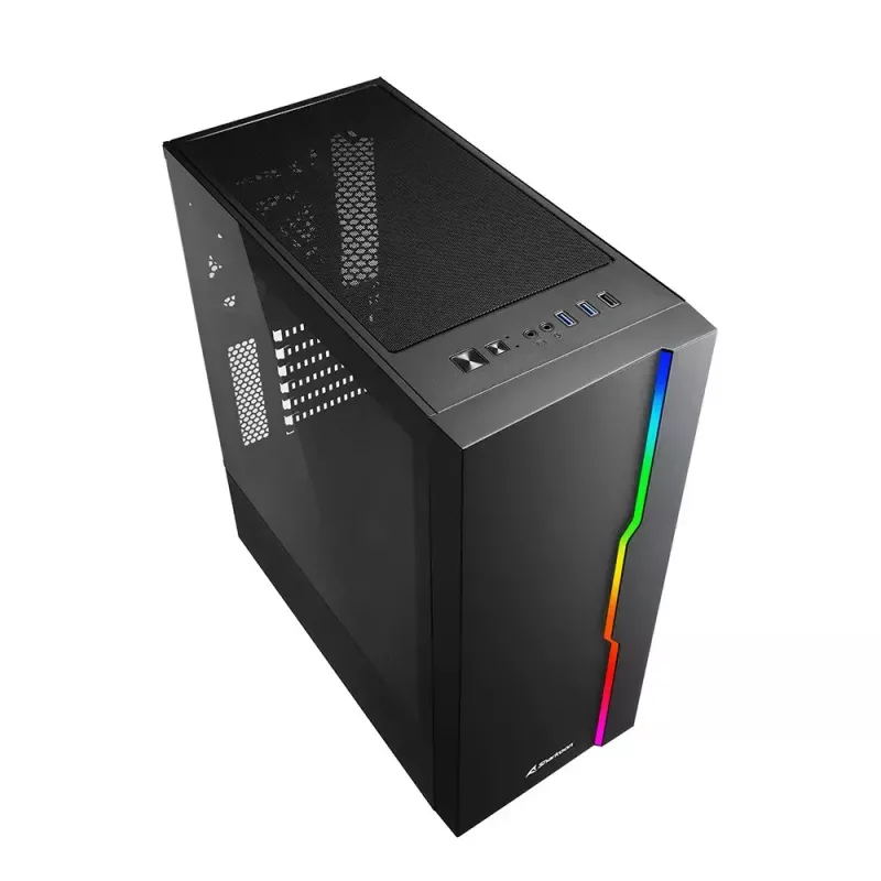 Caixa de PC Sharkoon RGB Slider Midi Tower preto