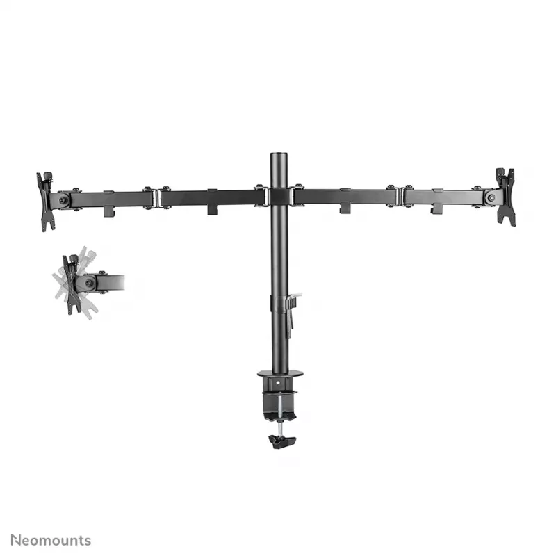 Braço para monitor Neomounts FPMA-D550Dpreto 10-32 polegadas, fixação por grampo/passagem na mesa, 8 kg, 25,4 cm (10 polegadas), 81,3 cm (32 polegadas), 100 x 100 mm, preto