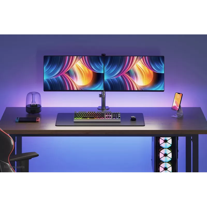Braço para monitor Neomounts FPMA-D550Dpreto 10-32 polegadas, fixação por grampo/passagem na mesa, 8 kg, 25,4 cm (10 polegadas), 81,3 cm (32 polegadas), 100 x 100 mm, preto