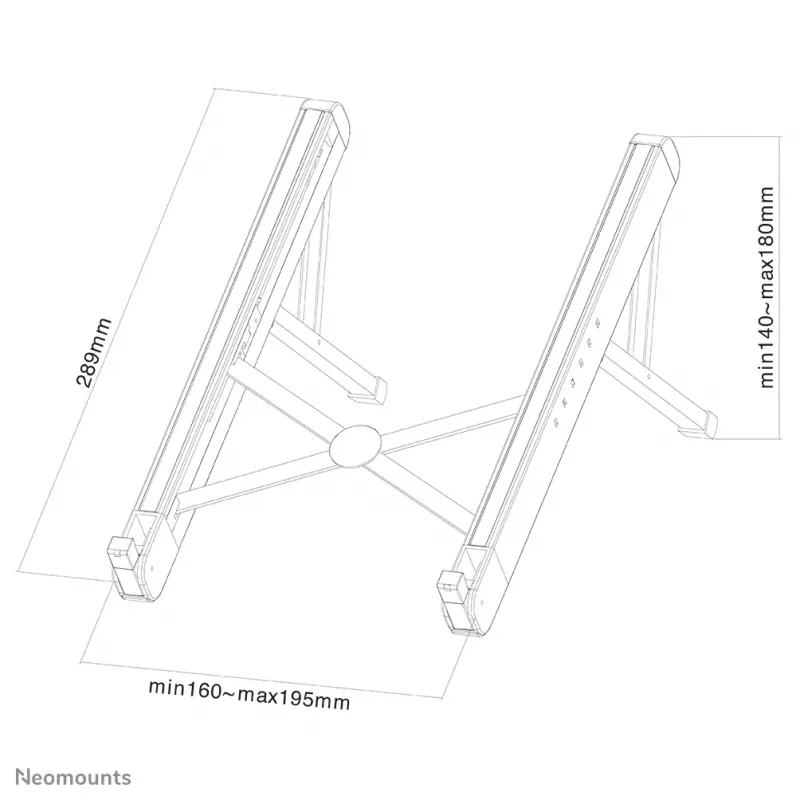Suporte para portátil Neomounts NSLS010 11-17 polegadas - dobrável - compacto - universal