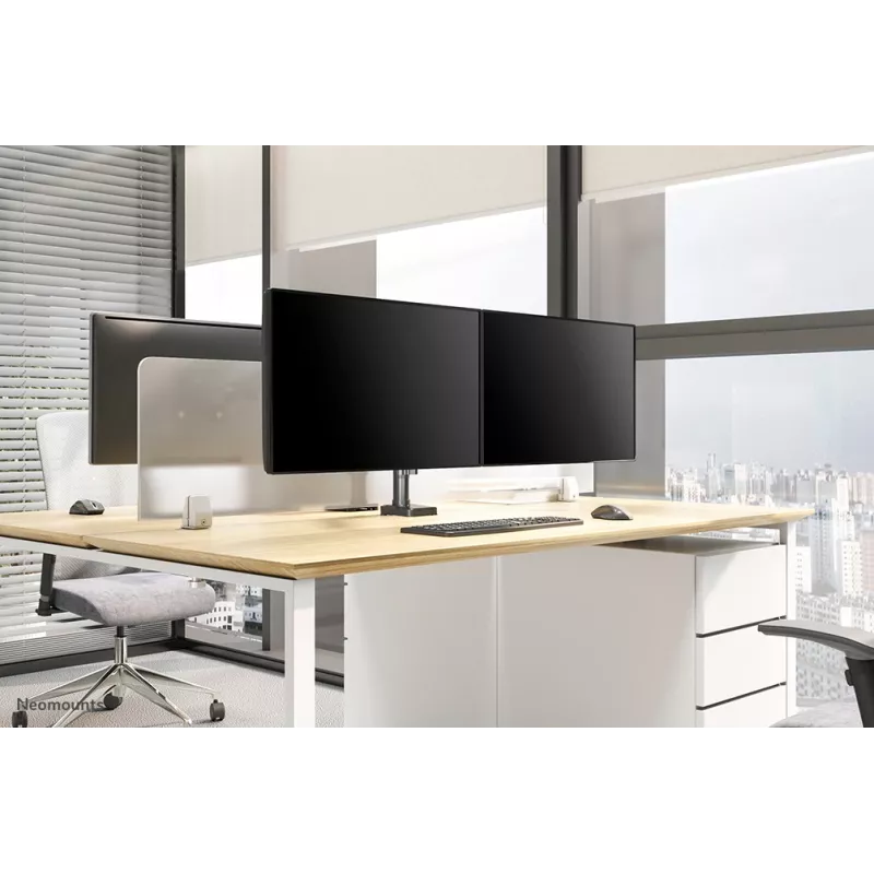 Suporte para monitor Neomounts DS70-750BL2 17-27 polegadas - mola a gás, grampo/passagem na mesa, 7 kg, 43,2 cm (17 polegadas), 68,6 cm (27 polegadas), 100 x 100 mm, preto