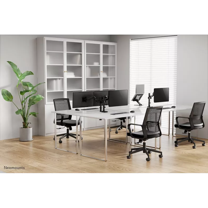 Suporte para monitor Neomounts DS70-750BL2 17-27 polegadas - mola a gás, grampo/passagem na mesa, 7 kg, 43,2 cm (17 polegadas), 68,6 cm (27 polegadas), 100 x 100 mm, preto