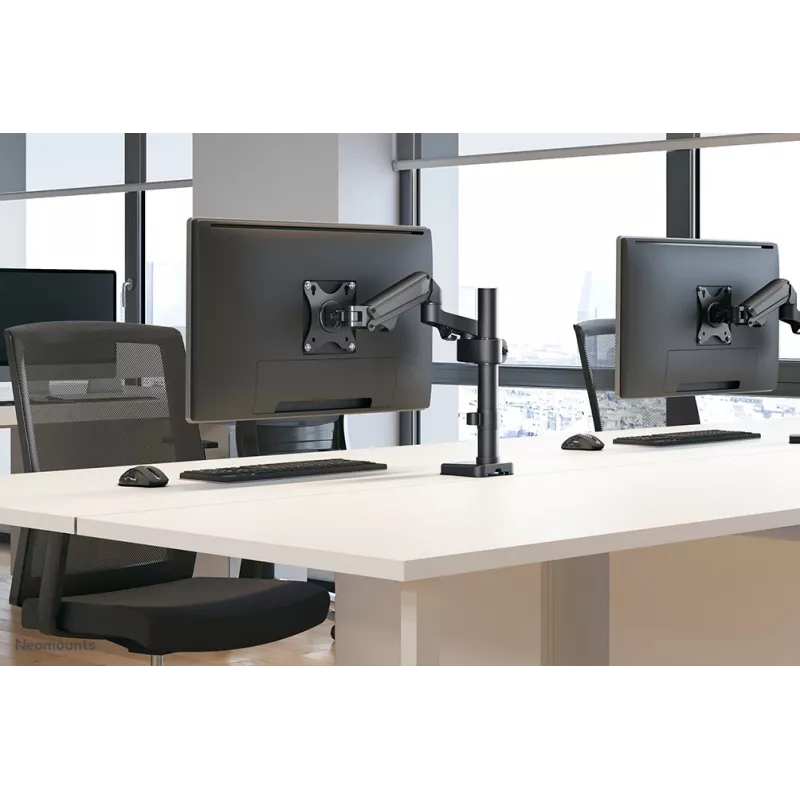 Braço para monitor Neomounts DS70-750BL1 17-27 polegadas - mola a gás, grampo/passagem na mesa, 7 kg, 43,2 cm (17 polegadas), 68,6 cm (27 polegadas), 100 x 100 mm, preto