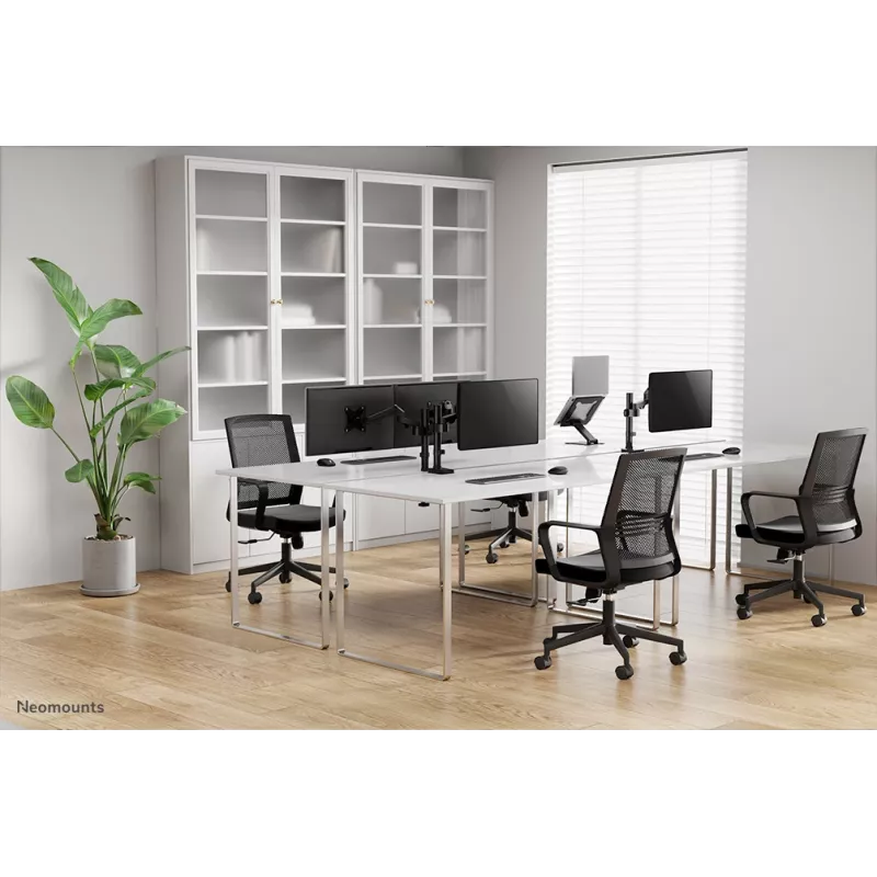 Braço para monitor Neomounts DS70-750BL1 17-27 polegadas - mola a gás, grampo/passagem na mesa, 7 kg, 43,2 cm (17 polegadas), 68,6 cm (27 polegadas), 100 x 100 mm, preto