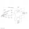 Suporte de montagem em mastro para TV Neomounts FL40-450BL12 58,4-106,7 cm (23-42 polegadas) - Ø 28-50 mm - Full-Motion