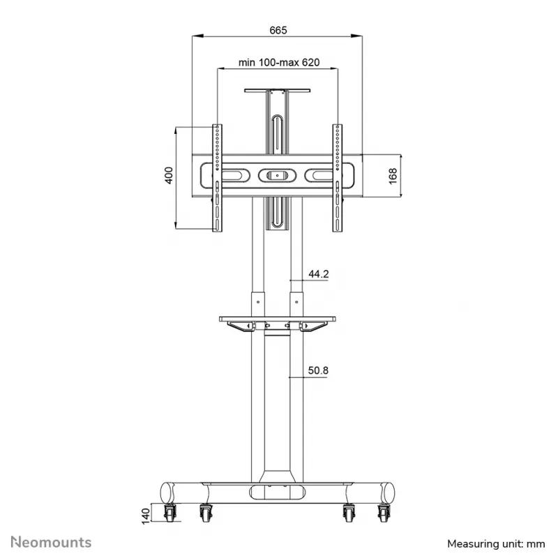 Suporte de TV Neomounts NM-M1700preto 32-75 polegadas, preto, suporte de chão fixo, aço, 50 kg, 81,3 cm (32 polegadas), 190,5 cm (75 polegadas)