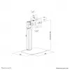 Suporte para monitor Neomounts FPMA-D865preto 10-32 polegadas - mola a gás