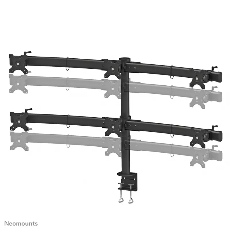 Neomounts FPMA-D700D6 Braço para monitor 19-27 polegadas, suporte com grampo, 8 kg, 48,3 cm (19 polegadas), 68,6 cm (27 polegadas), 100 x 100 mm, Preto