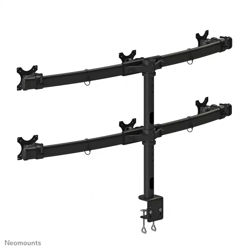 Neomounts FPMA-D700D6 Braço para monitor 19-27 polegadas, suporte com grampo, 8 kg, 48,3 cm (19 polegadas), 68,6 cm (27 polegadas), 100 x 100 mm, Preto