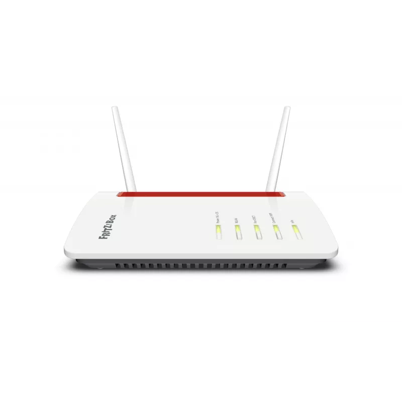 Box FRITZ 6850 5G Router WLAN Gigabit Ethernet Dualband (2,4 GHz / 5 GHz) Preto, Vermelho, Branco