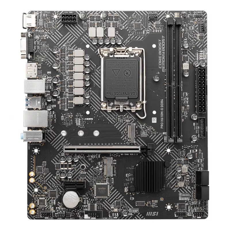 MSI PRO H610M-G DDR4 Placa-mãe Intel H610 LGA 1700 micro ATX