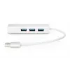DIGITUS Hub USB 3.0, 3 portas e adaptador Gigabit-LAN 3xUSB A/F, 1xUSB A/M, 1xRJ45 LAN Compatível com Windows e Mac OS
