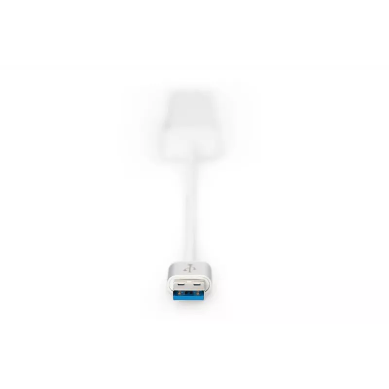 DIGITUS Hub USB 3.0, 3 portas e adaptador Gigabit-LAN 3xUSB A/F, 1xUSB A/M, 1xRJ45 LAN Compatível com Windows e Mac OS