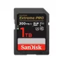 Cartão de memória flash SDXC SANDISK Extreme PRO 1TB UHS-I U3 V30 Classe 10, até 200 MB/s leitura, 140 MB/s escrita, resistente a choques, preto