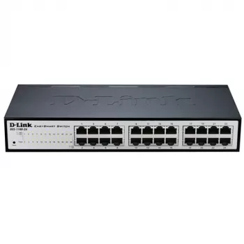 D-Link DGS-1100-24V2 Managed L2 Gigabit Ethernet (10/100/1000) 1U preto, cinzento