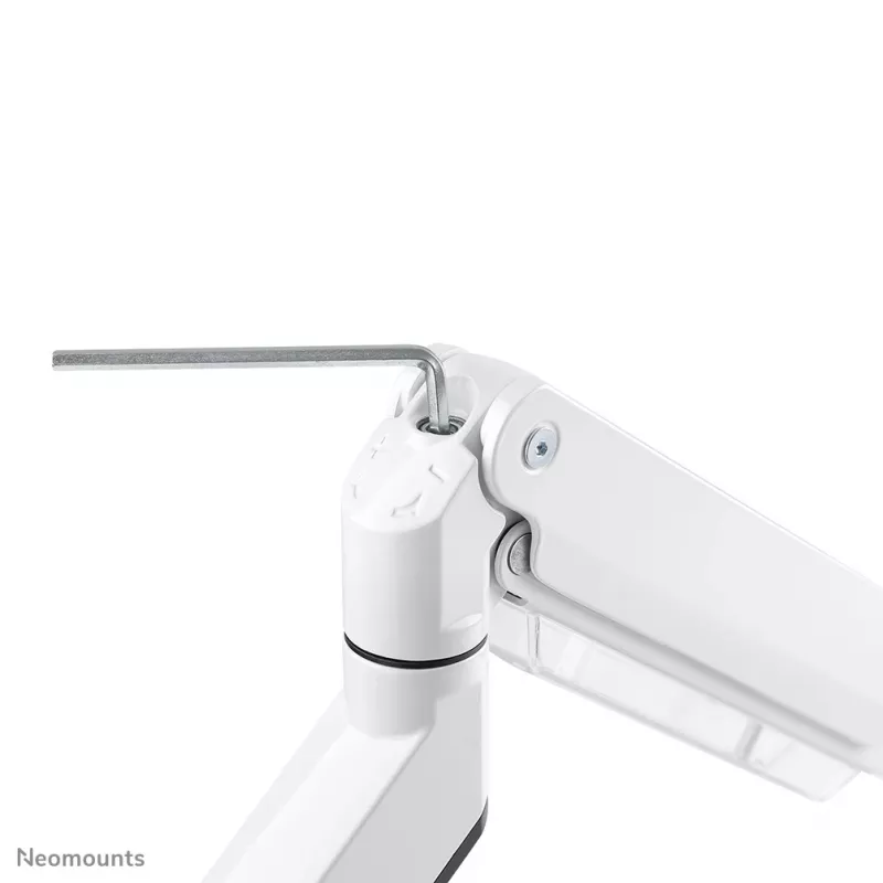 Neomounts NM-D775WHITEPLUS braço de monitor 10-49 polegadas - mola a gás - Topfix - travão 180°