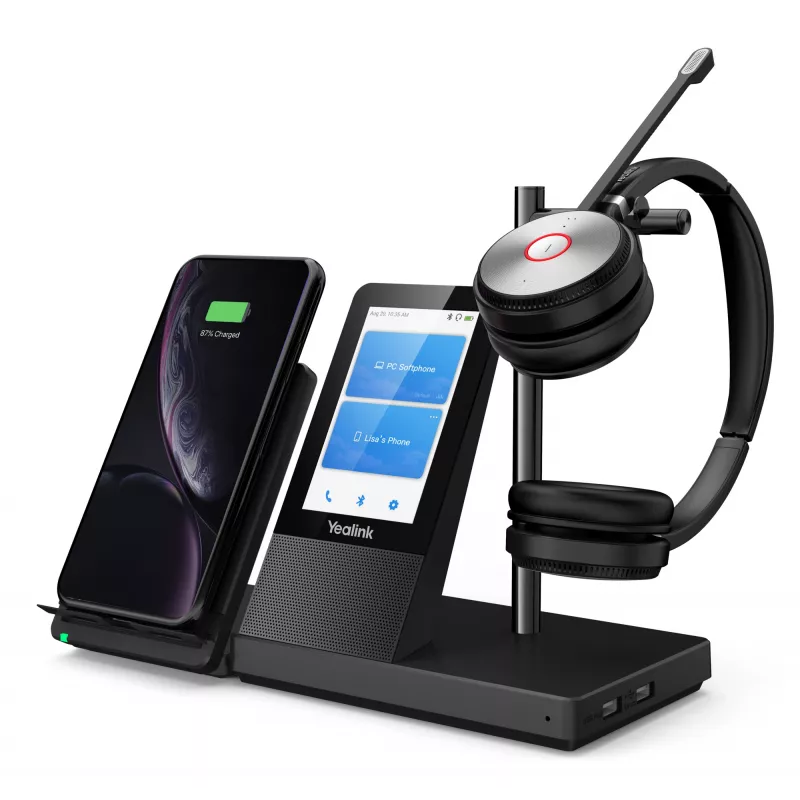 Yealink WH66 Dual UC-DECT Wireless Headset, sem fios, escritório/callcenter, 20 - 20000 Hz, 127 g, headset, preto