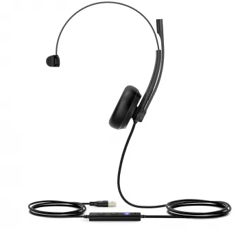 Yealink UH34 Mono Teams Headset, com fios, escritório/callcenter, 20 - 20000 Hz, 88 g, headset, preto