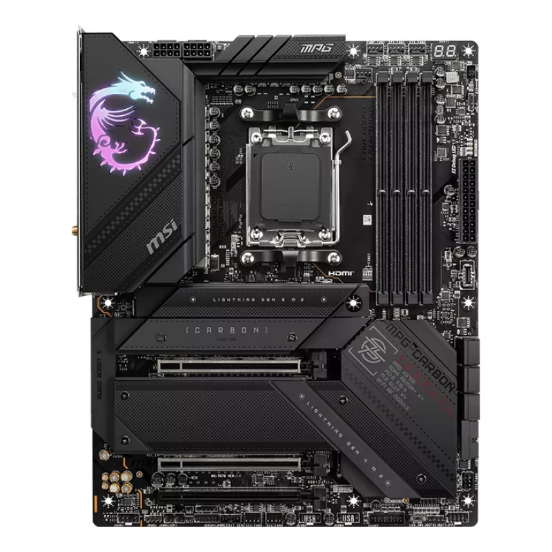Placa-mãe MSI MPG X670E CARBON WIFI AMD X670 Socket AM5 ATX