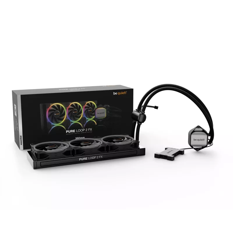 be quiet Pure Loop 2 FX 360mm Refrigeração líquida all-in-one para processador 12 cm Preto 1 unid.