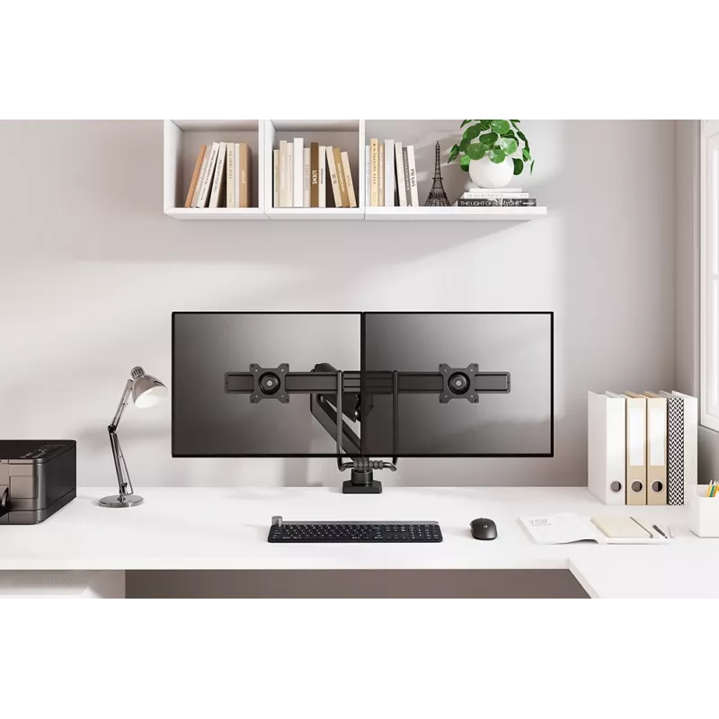 Suporte para monitor Neomounts DS75-450BL2 17-32 polegadas - Mola a gás - Fixação à mesa - Bloqueio a 180°