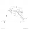Suporte para monitor Neomounts DS75-450BL2 17-32 polegadas - Mola a gás - Fixação à mesa - Bloqueio a 180°