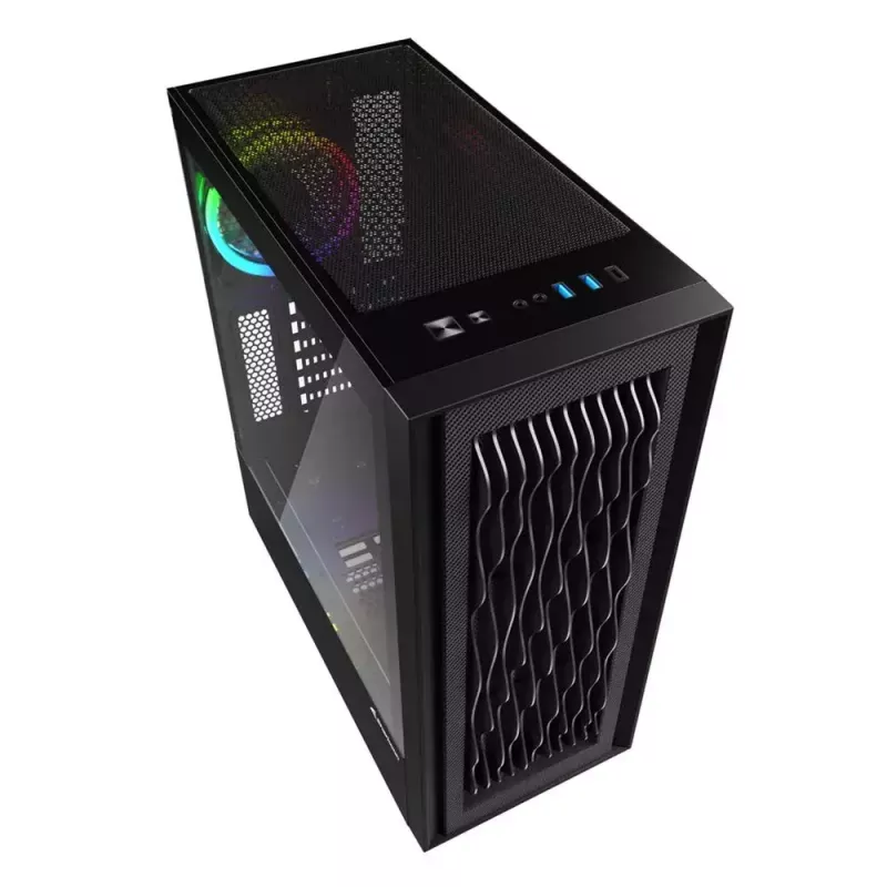 Caixa de PC Sharkoon RGB Wave Desktop preto