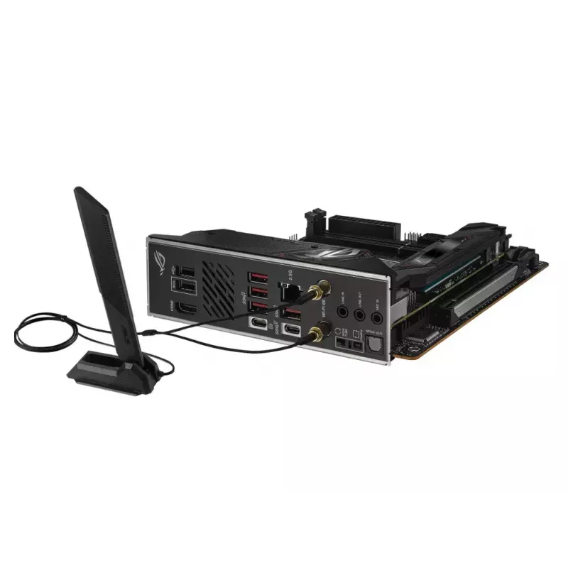 Motherboard ASUS ROG STRIX B650E-I GAMING WIFI mini ITX — AMD B650, Socket AM5, DDR5, 2x M.2, Wi‑Fi 6E, LAN 2,5 Gb