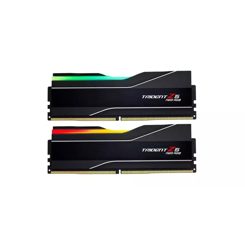 DIMM 32 GB DDR5-6000 (2x 16 GB) Dual-Kit, memória RAM preta, F5-6000J3636F16GX2-TZ5NR, Trident Z NEO RGB, AMD EXPO