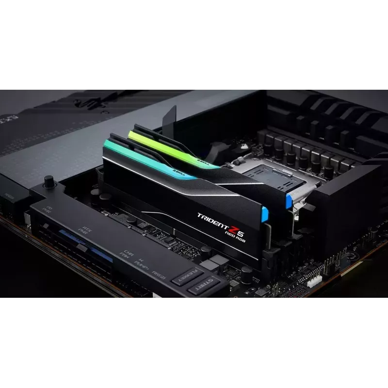 DIMM 32 GB DDR5-6000 (2x 16 GB) Dual-Kit, memória RAM preta, F5-6000J3636F16GX2-TZ5NR, Trident Z NEO RGB, AMD EXPO