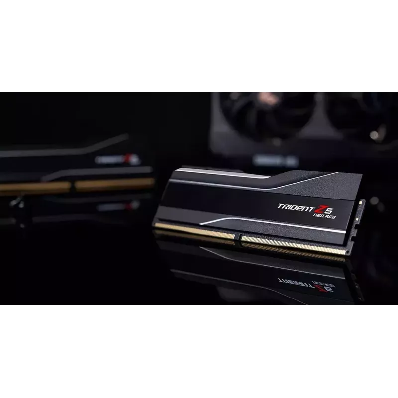 DIMM 32 GB DDR5-6000 (2x 16 GB) Dual-Kit, memória RAM preta, F5-6000J3636F16GX2-TZ5NR, Trident Z NEO RGB, AMD EXPO