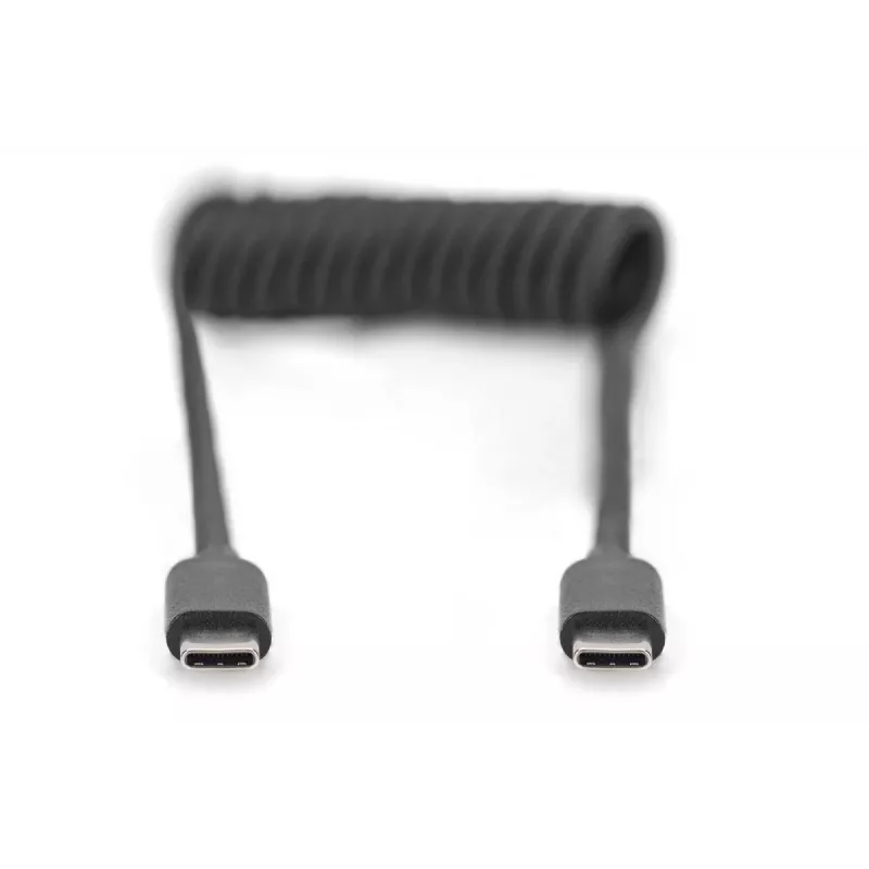 DIGITUS Cabo espiral USB - tipo C para USB - tipo C, TPU USB 2.0, PD60W Max; 1m