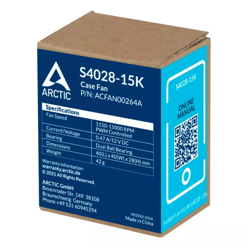 ARCTIC S4028-15K - Ventoinha de servidor 40 mm