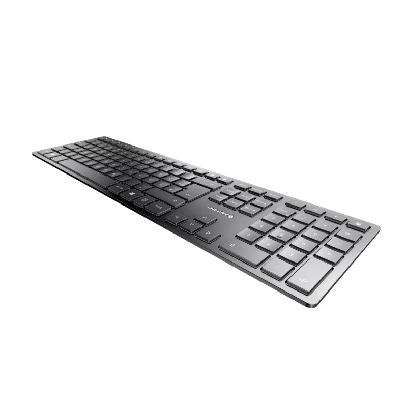 Teclado fino CHERRY KW 9100 universal RF sem fios + Bluetooth QWERTZ preto