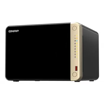 QNAP TS-664 NAS torre Intel® Celeron® N5095 8 GB DDR4 0 TB QNAP QTS preto, bronze