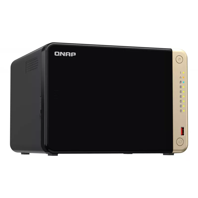 QNAP TS-664 NAS torre Intel® Celeron® N5095 8 GB DDR4 0 TB QNAP QTS preto, bronze