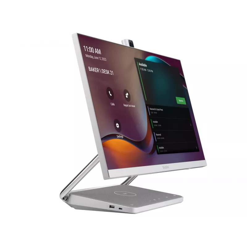 Barra de videocolaboração Yealink DeskVision A24 cinzento prateado