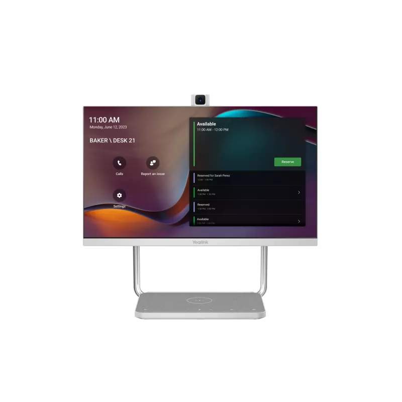 Barra de videocolaboração Yealink DeskVision A24 cinzento prateado