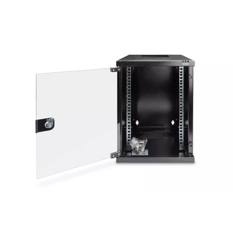 Caixa de montagem na parede DIGITUS 312x300mm (10 polegadas) 9U 464x312x300 mm preto