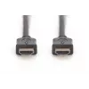Cabo de ligação HDMI High Speed DIGITUS, tipo A M/M, 3m com Ethernet, Ultra HD 60p, dourado preto