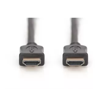 Cabo de ligação HDMI High Speed DIGITUS, Type A M/M, 3m com Ethernet, Ultra HD 60p, dourado preto